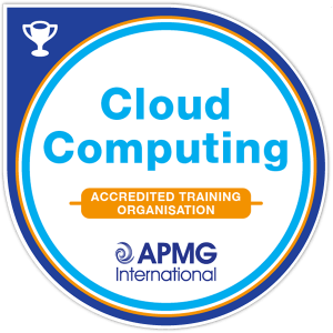 Cloud Computing Foundation certification badge from APMG International, featuring the APMG logo and the text 'Cloud Computing Foundation.'