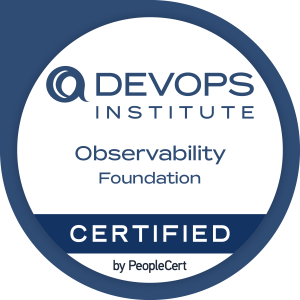 Observability Foundation OBF course image showing full-stack observability, metrics events logs traces MELT, monitoring, AIOps, and resilience practices in DevOps and SRE.