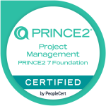 PRINCE2 Project Management Foundation course certification badge from PeopleCert