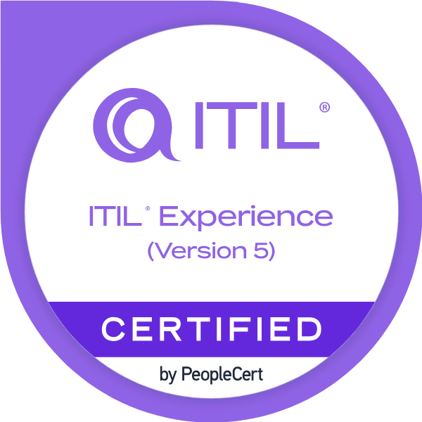 ITIL Experience (Version 5) certification badge by PeopleCert