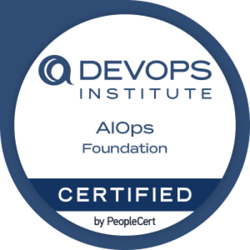 AIOps Foundation AOF course image showing AI-driven IT operations, machine learning, big data analytics, anomaly detection, and intelligent automation for IT and DevOps.