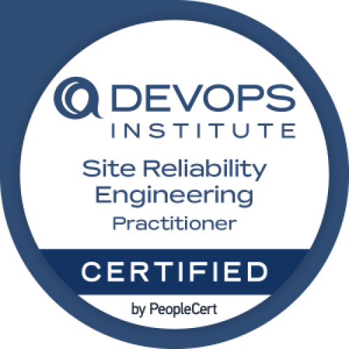 Site Reliability Engineering Practitioner SREP course image showing advanced SRE practices, scaling services, error budgets, resiliency by design, automation, and closed-loop remediations.