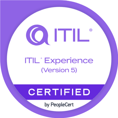 ITIL Experience (Version 5) certification badge by PeopleCert