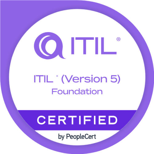 ITIL Foundation Bridge (Version 5) certification badge by PeopleCert
