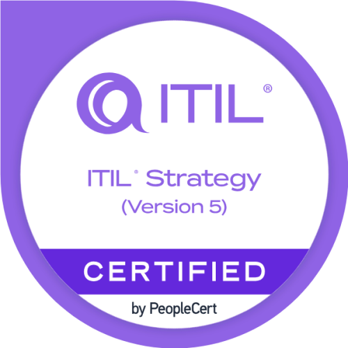 ITIL Strategy (Version 5) certification badge by PeopleCert